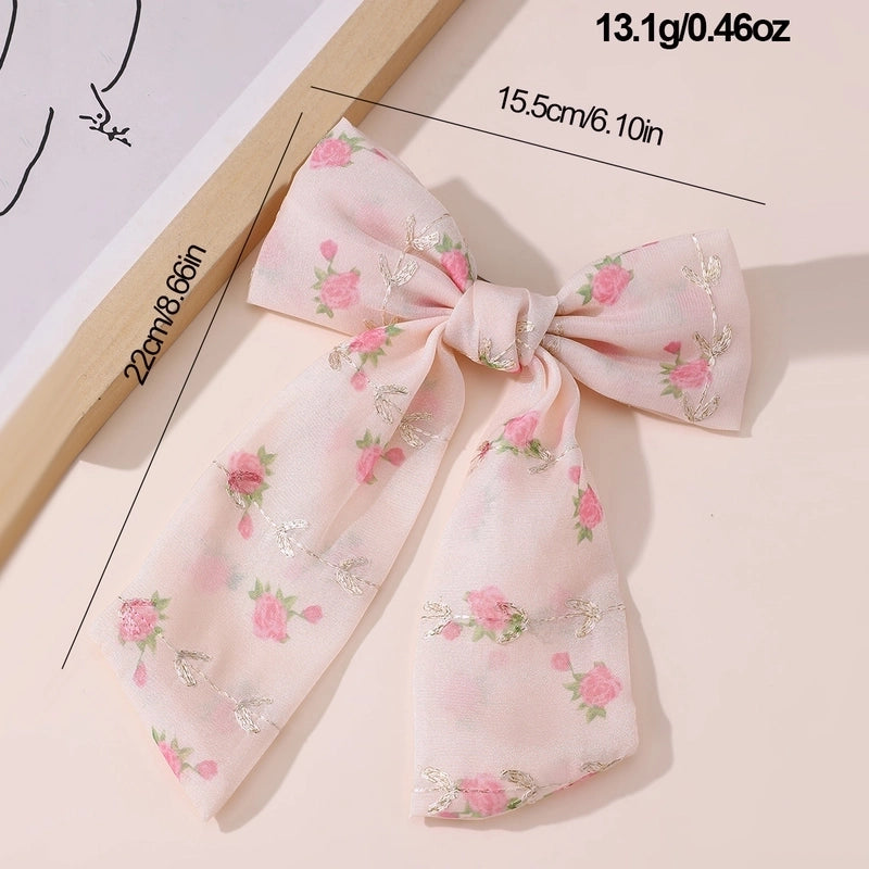 Women’s Sweet Minimalist Ditsy Floral Polyester Hair Clip Hair Band Hair Tie
