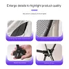 Outdoor Convenient Folding Lazy Chair uUltra-Light Fishing Camping Leisure Reclining Chair Aluminum Alloy Moon Chair