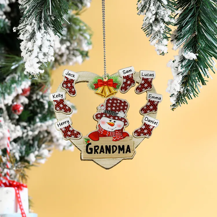 Ornements de Noël personnalisés avec Pendentif Bonhomme de
