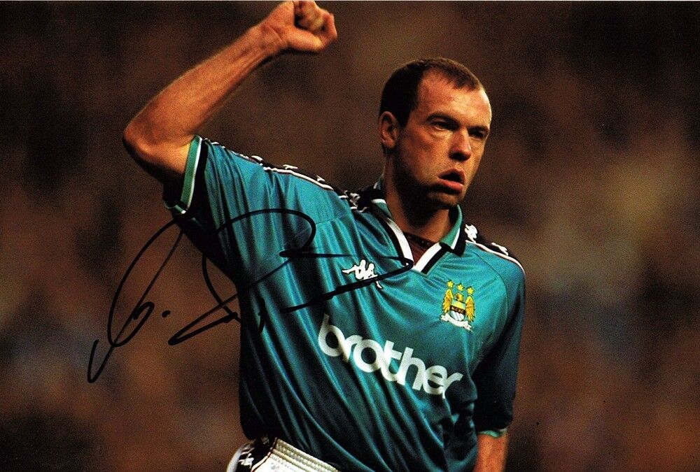 Uwe Rosler ORIGINAL SIGNED Autograph 12x8 Photo Poster painting AFTAL COA Manchester City Legend