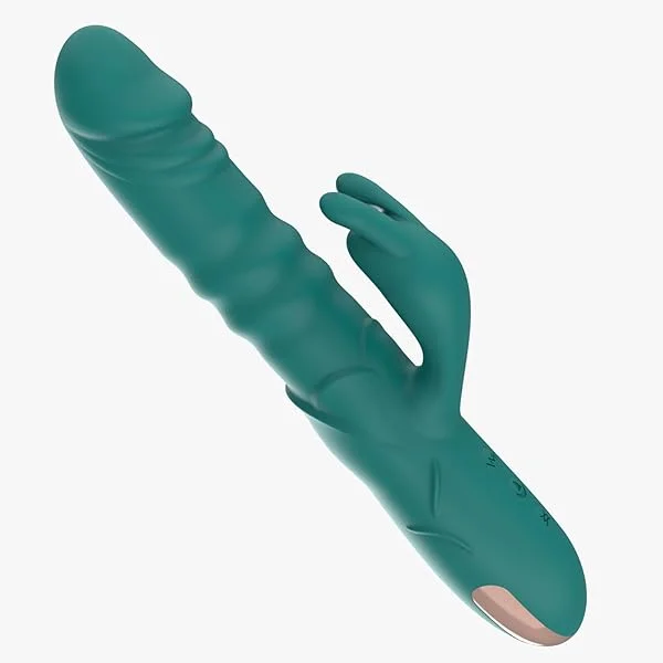 Thrusting Rabbit Vibrator G Spot Clitoral Vibrator Silicone Dildo