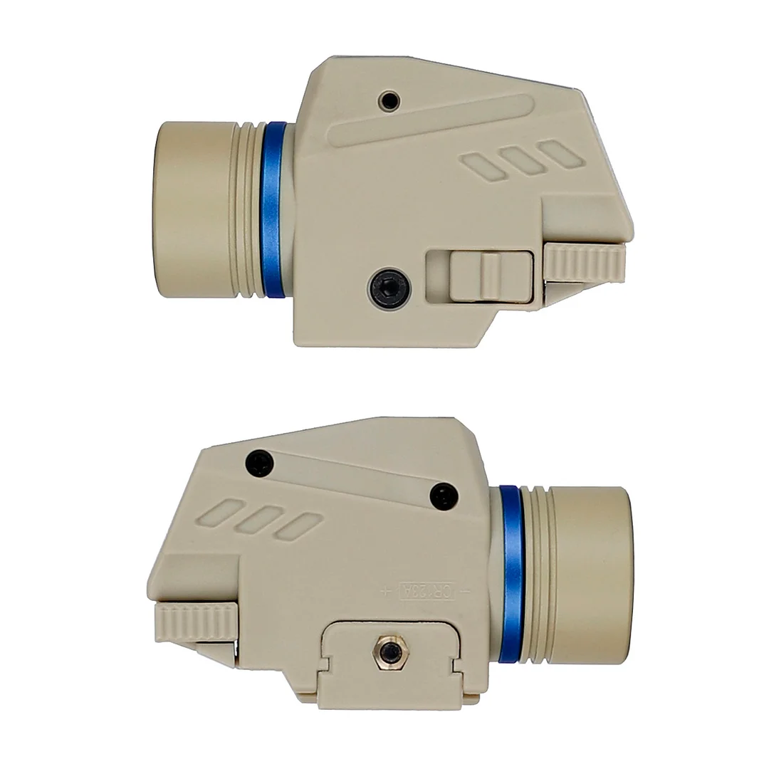 ohhunt® Mini Flashlight Blue Laser White LED Flashlight Combo with 20mm Picatinny Rail Mount Weapon Torch Light Tan