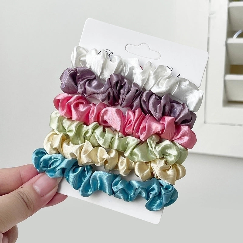 Women’s Basic Solid Color Satin Hair Tie