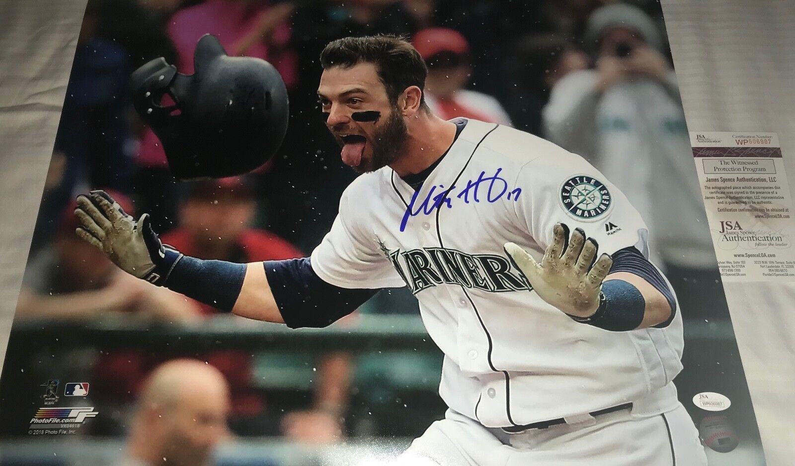 Mitch Haniger Seattle Mariners Autographed Signed 16x20 Photo Poster painting JSA WITNESS COA A