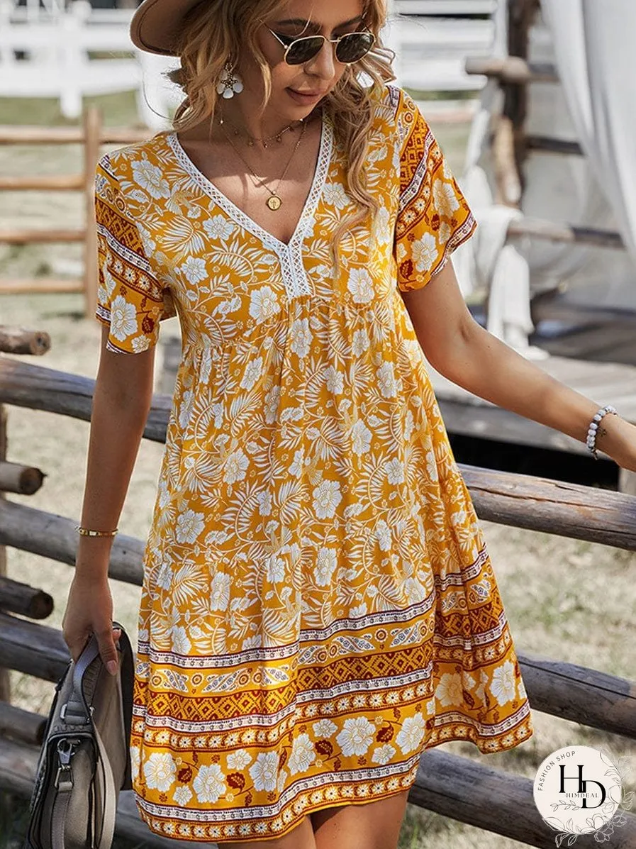 Yellow Floral Dress
