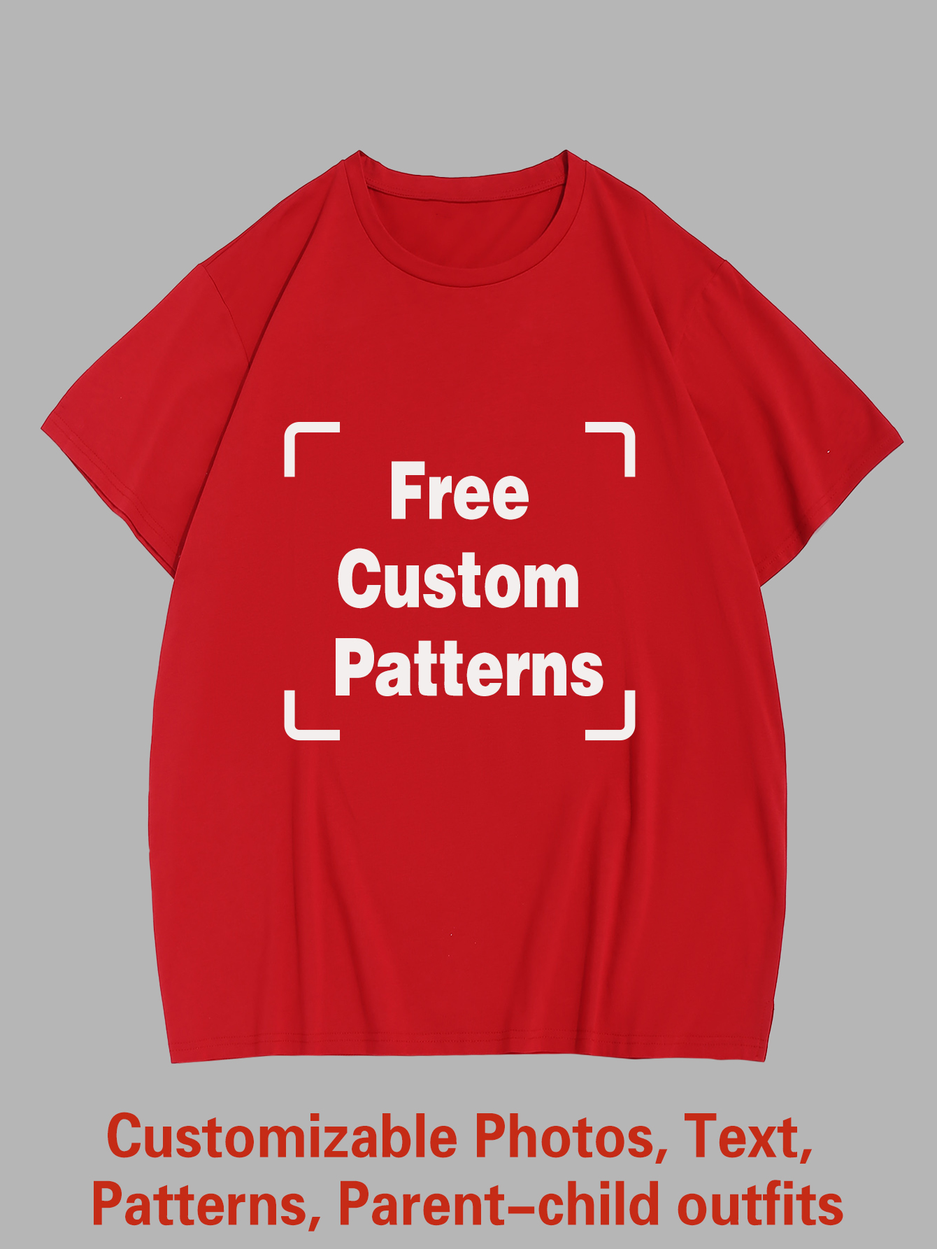 Customized Plus Size T-shirt (You Can Upload Pictures, Text, Logo, Etc. To Customize Your Interesting T-shirt)