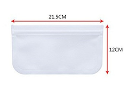 Food grade transparent frosted zipper waterproof fresh-keeping bag