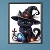 (40*50cm)Halloween Cat - Full Round Drill Diamond Painting