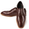 Mens Brown Captoe Oxfords Business Shoes