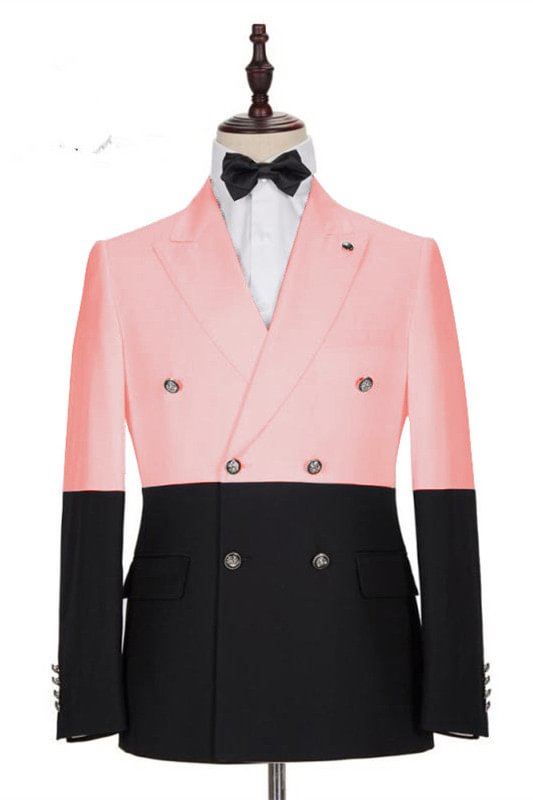 Simple Double Breasted Pink Blazer For Groom For Sale | Ballbellas Ballbellas