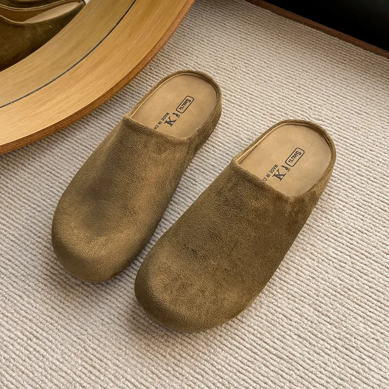 Yyvonne Slippers Women Wear 2025 Spring Explosion Of Thick Soles Of Lazy Shoes Retro Bag Head Half Slippers