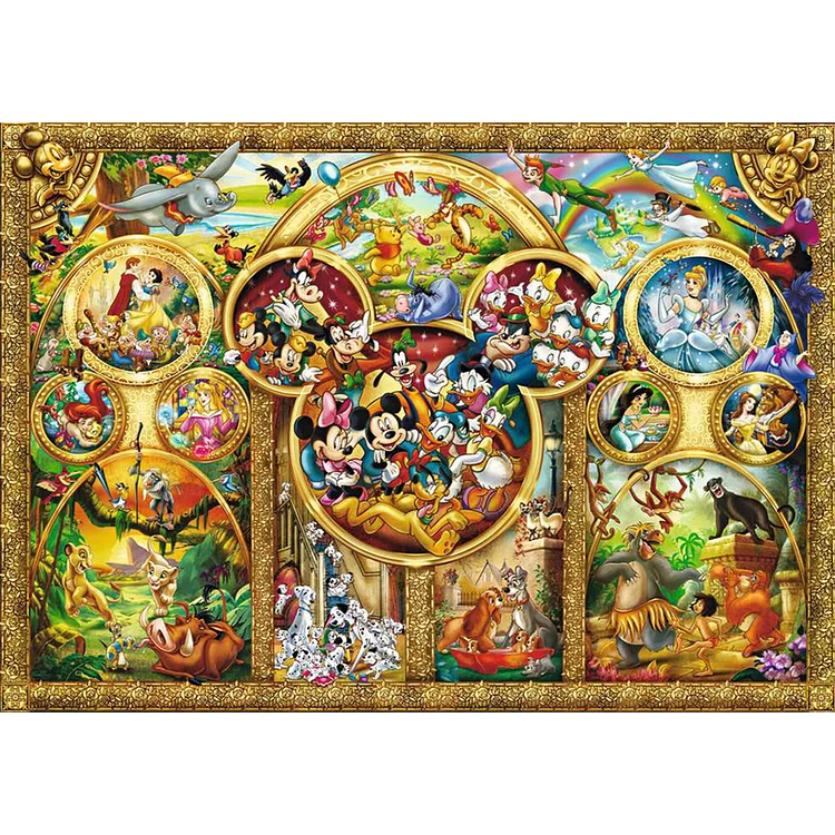 【Yishu Brand】Disney Family 11CT Stamped Cross Stitch 100*70CM