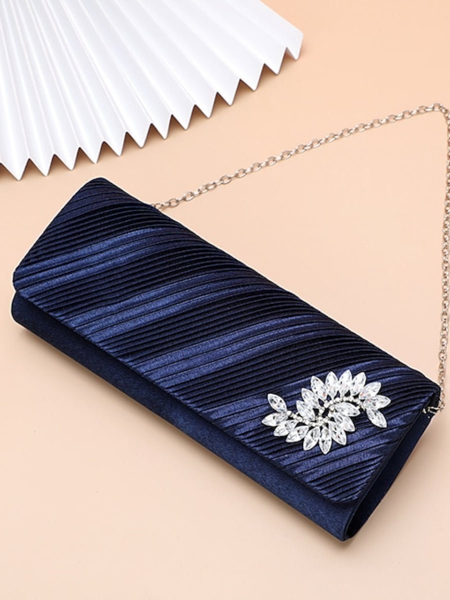 Women's Evening Bag Chain Bag Polyester Crystals Chain Party Bag
