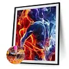 >SALE<DIY Full Round Drill Diamond Painting 5D Flame Couple Poster Kit (A1454)