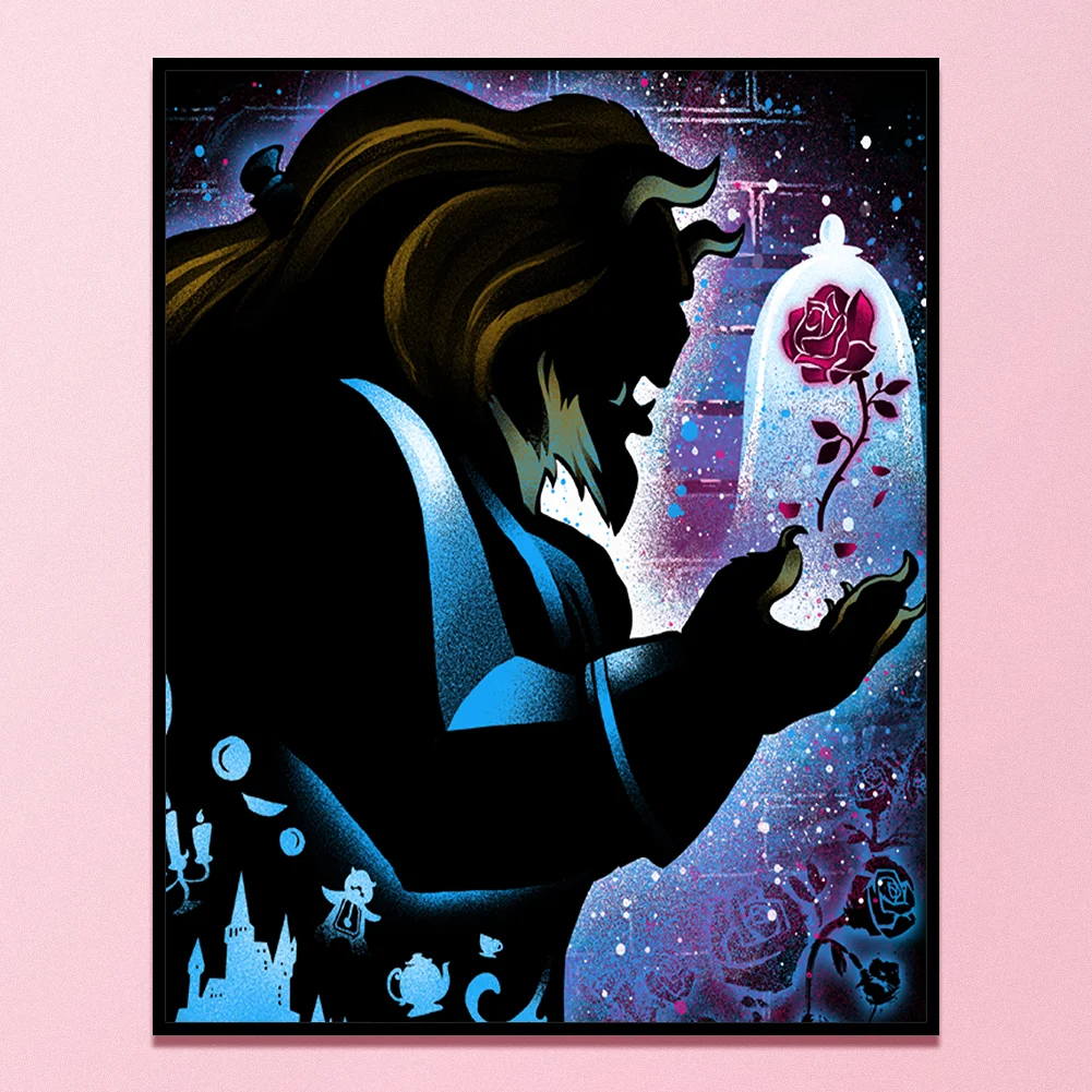 11CT Full Stamped Cross Stitch - Silhouette Series(Canvas|40*50cm)