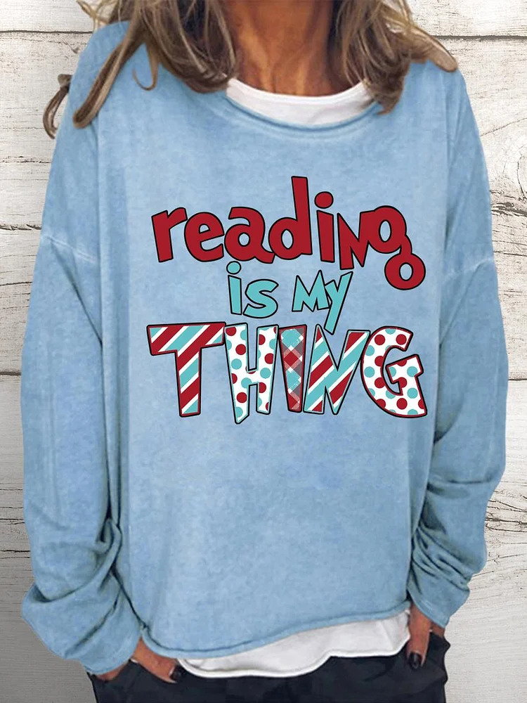Reading is my Thing Women Loose Sweatshirt