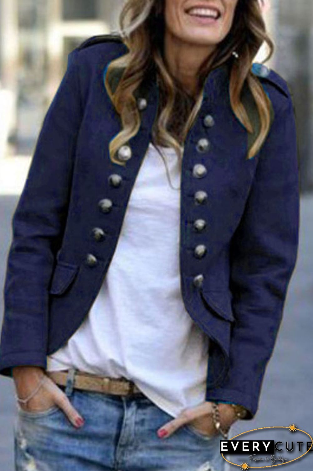 Fashion Classic Button Blazer