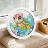 Kit d&rsquo;art diamant Turtle DIY 20x20cm avec cadre rond d&eacute;coration murale