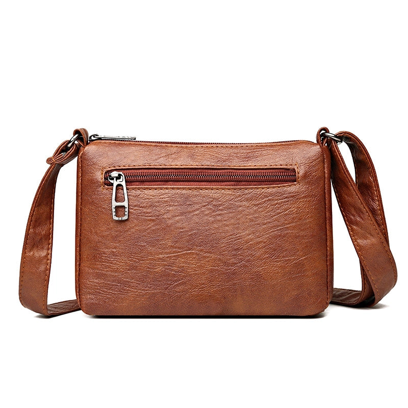 Middle-aged And Elderly Bag Mother Bag Women’s New Middle-aged Soft Leather Shoulder Crossbody Bag Large Capacity Women’s Bag Intelligence Bag