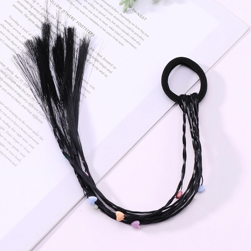 Fashion Children’s Colored Hair Rope Colorful Gradient Wig Twist Braid Rubber Band Hair Tie