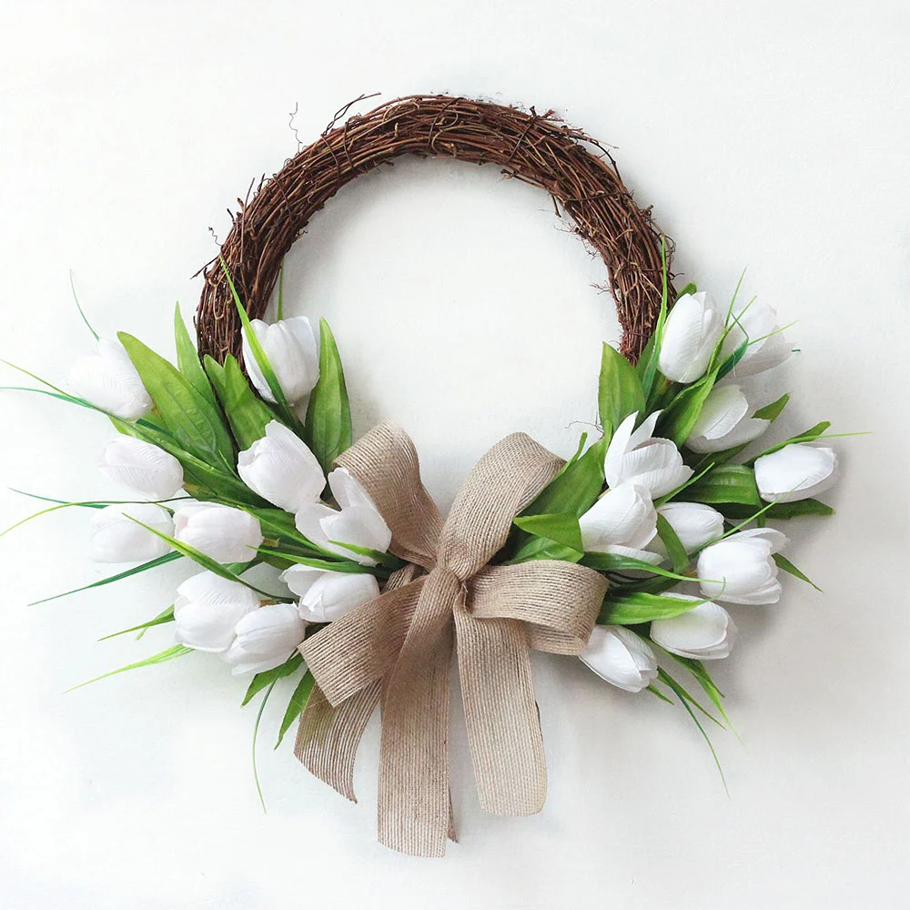 New holiday gift decoration simulation tulip rattan garland
