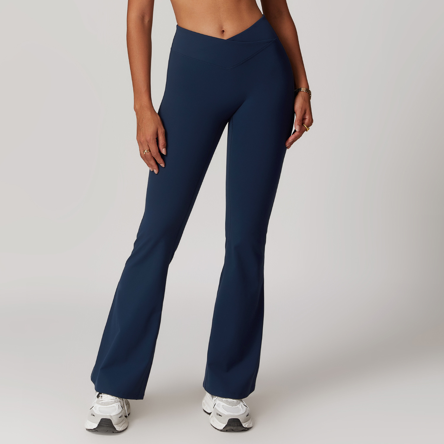 Akayes Women Yoga Flare Leggings High Waist Fitness Gym Buttock Lifting Workout Wide-Leg Pants Outdoor Train Sport Tights Dance Pilates