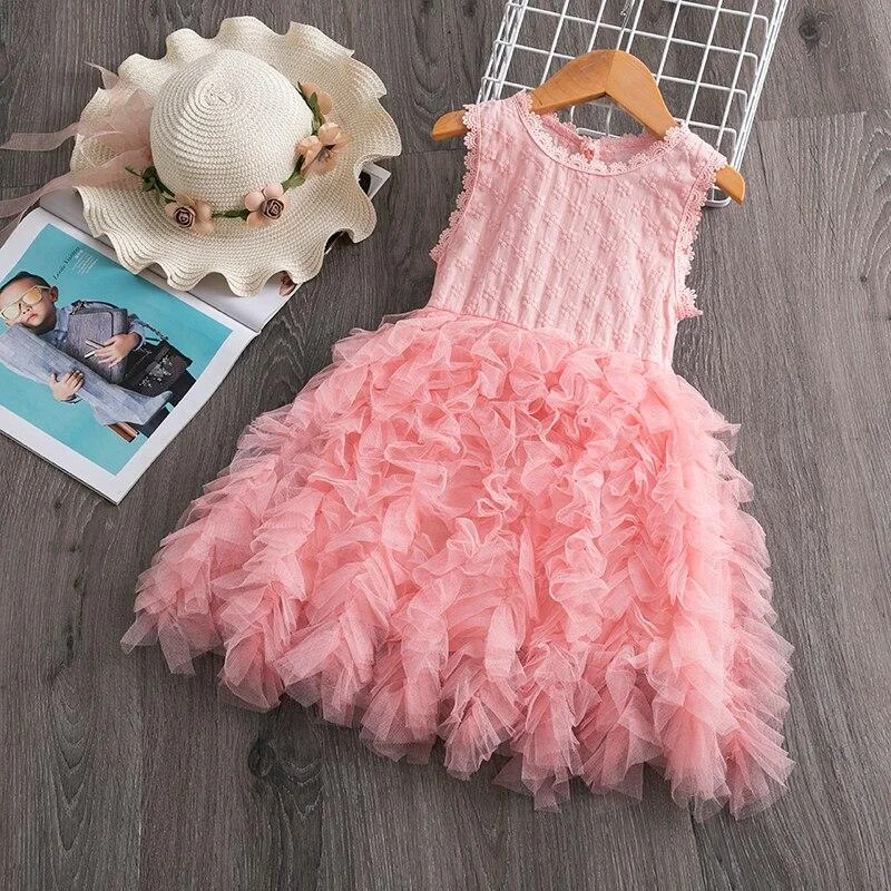 2021 Girls Clothes New Summer Girls Dresses Sequined Princess Dress Girls Vestidos Casual Children Dress Kids Shining Party Gown