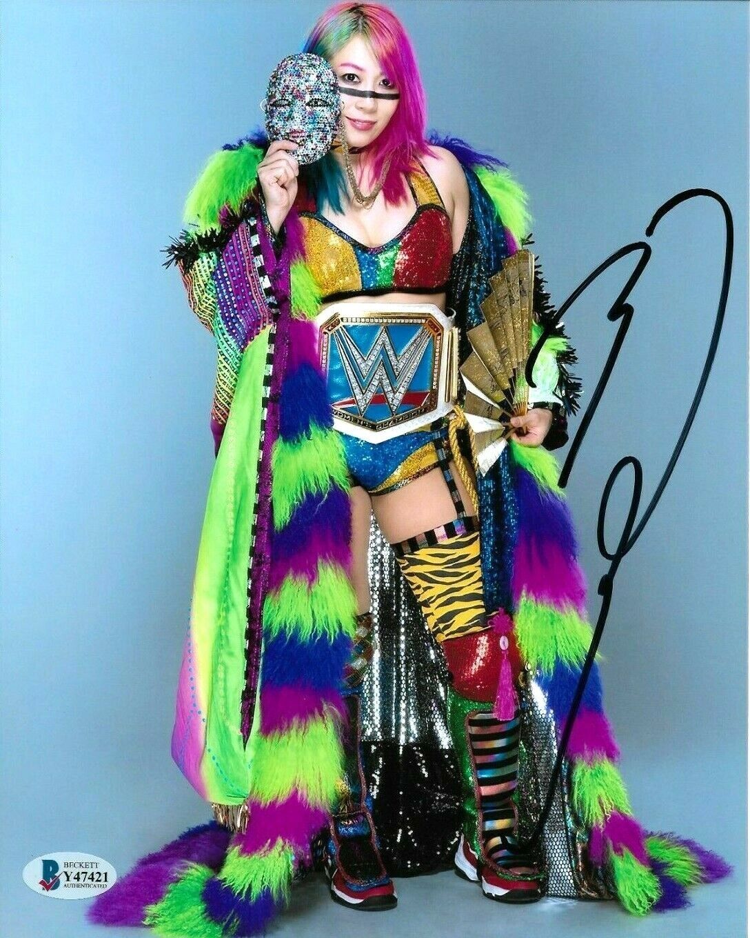 WWE ASUKA HAND SIGNED AUTOGRAPHED 8X10 Photo Poster painting WITH PROOF AND BECKETT COA 18