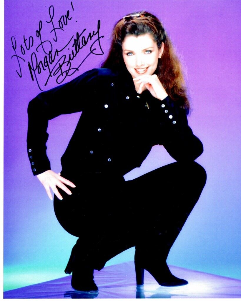 Morgan Brittany Signed Dallas Actress 8x10 inch Photo Poster painting with Certificate -1