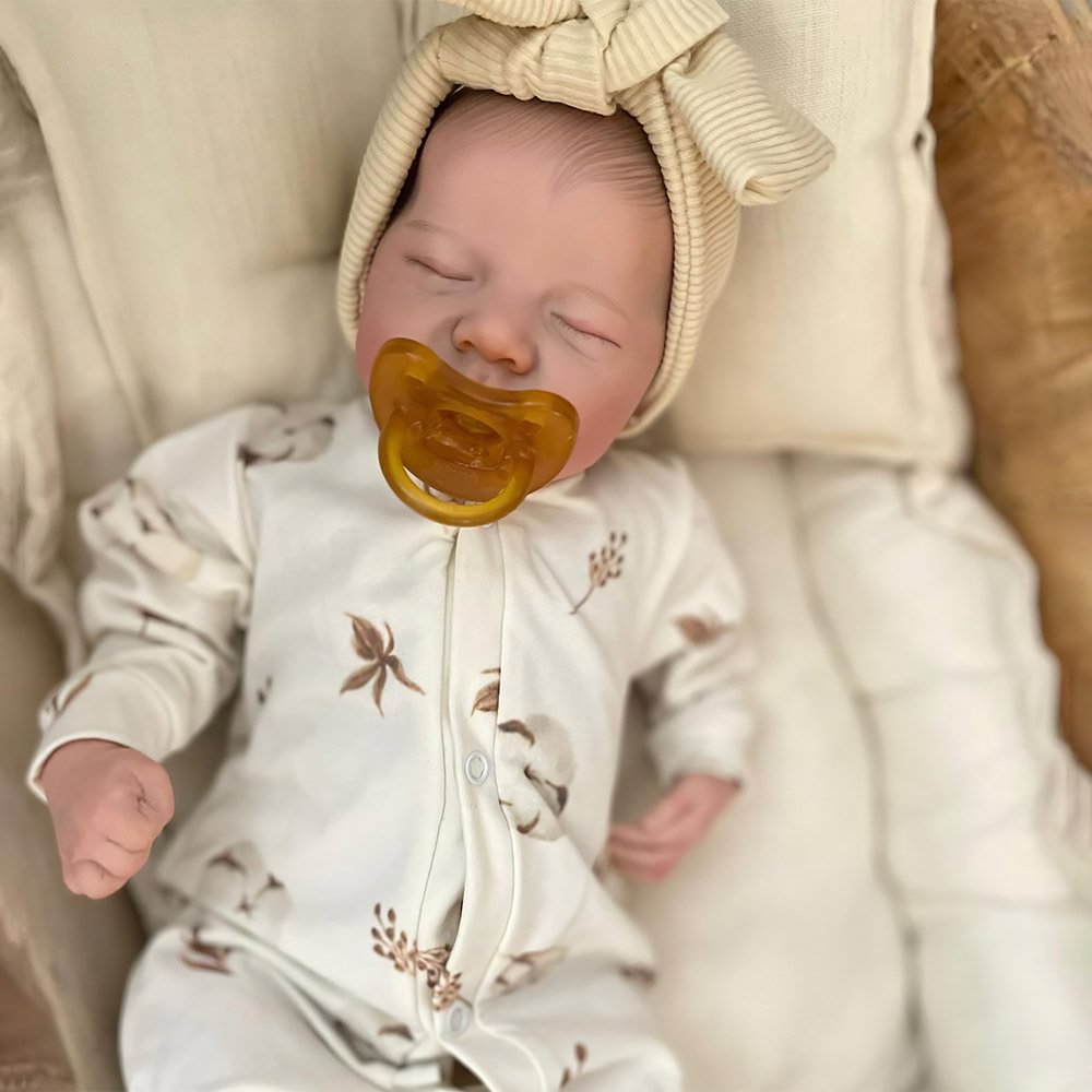 12" Soft Weighted Body Lifelike Cute Handmade Newborn Baby Doll Boy Thiago, Gift for Kids