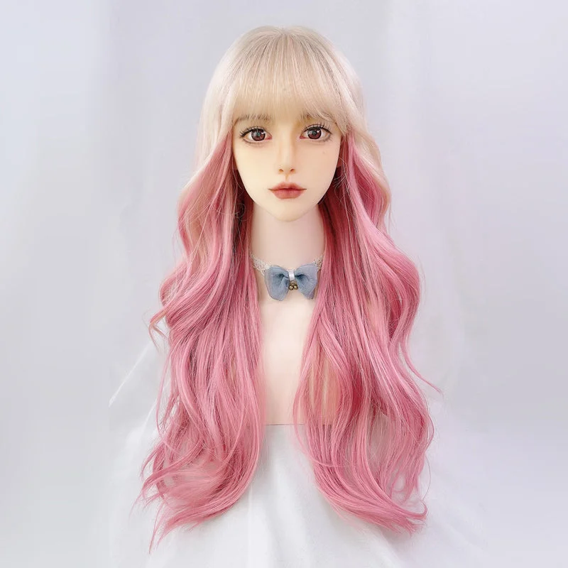 Lolita Gold Powder Long Curly Wig BE997