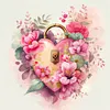 Diamond Painting -DIY Round Drill Love Lock