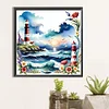 (40*40cm)Lighthouse - Full Round Drill Diamond Painting