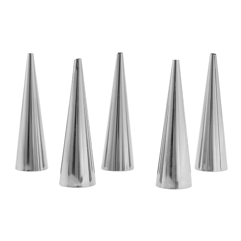 

5pcs DIY Cones Stainless Steel Spiral Baked Croissants Tubes Pastry Mold, 3.5inch, 501 Original