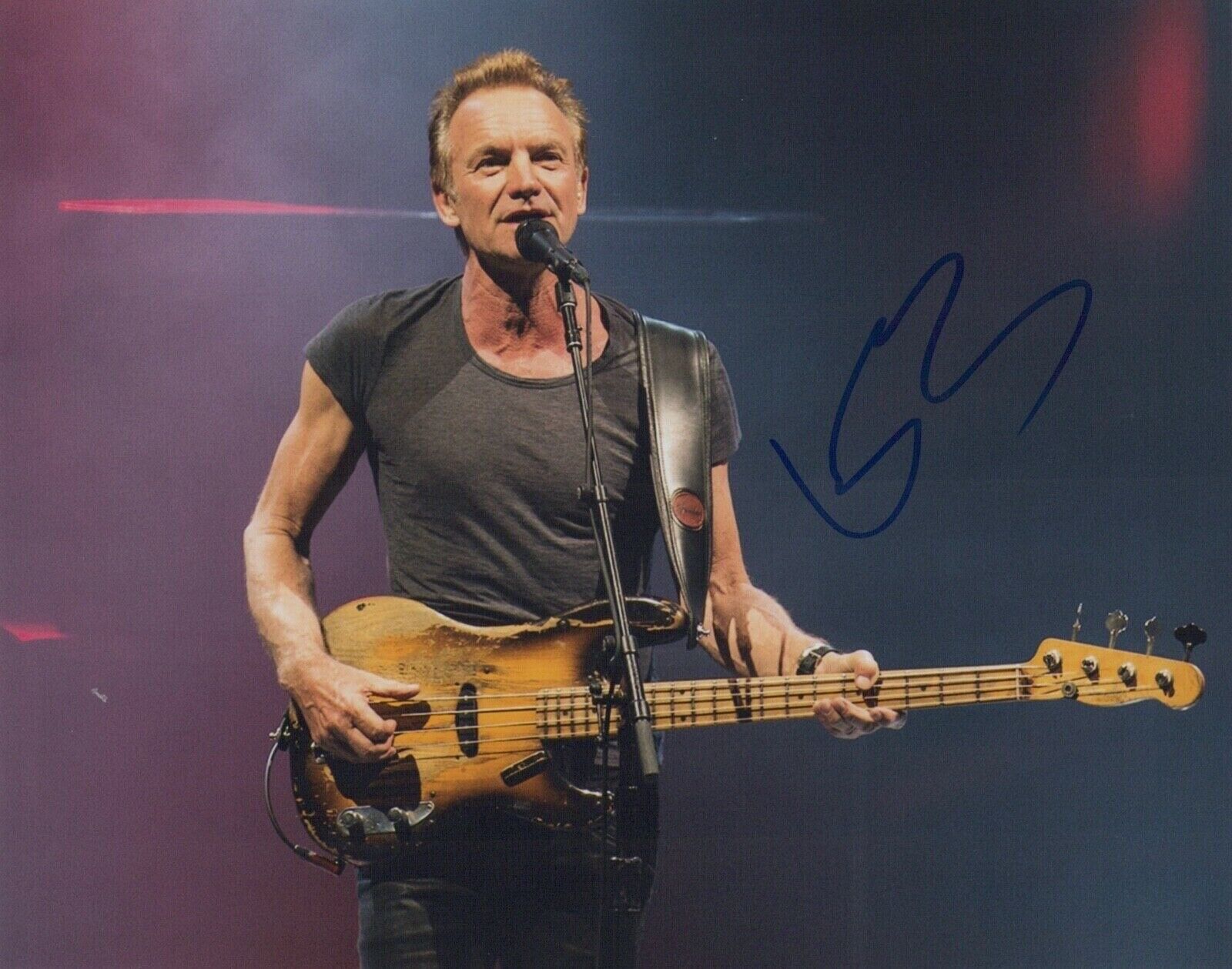 Rock star STING signed 8x10 Photo Poster painting, Police, Englishman in New York etc