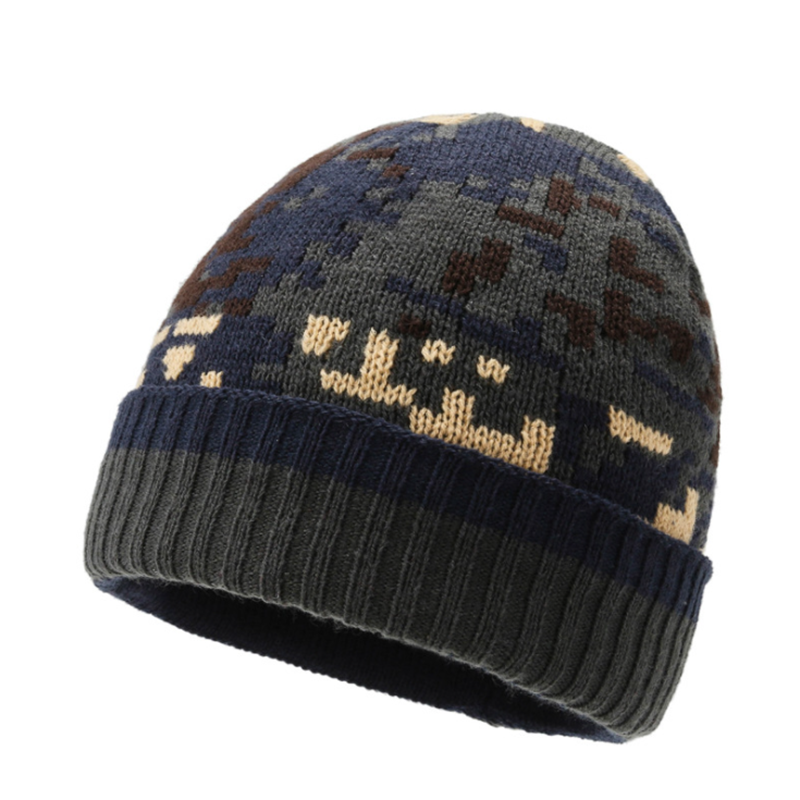 Livereid Casual Camouflage Flanging Thick Knitted Hat - Livereid