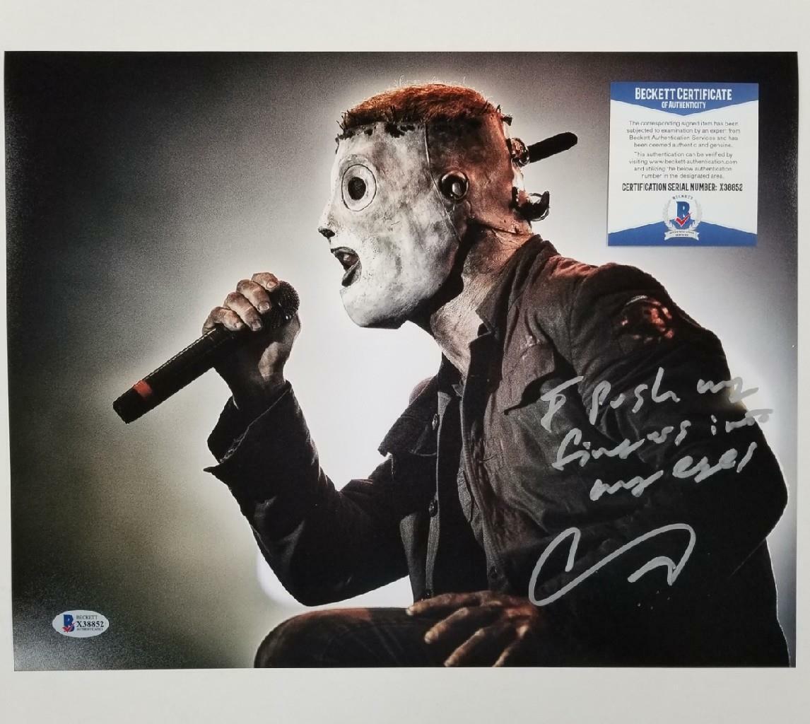 Corey Taylor signed Slipknot 11x14 Photo Poster painting #1 Inscription 5 Autograph ~ BAS COA