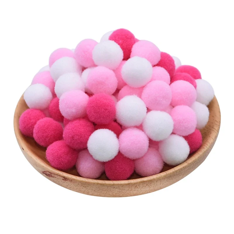 Plush Pompom 15mm 20mm 25mm Soft Pompones Fluffy Plush Balls Pom Poms Furball DIY Handmade Craft Material weeding home Decor