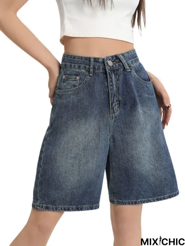 Vintage Denim Bermuda Shorts