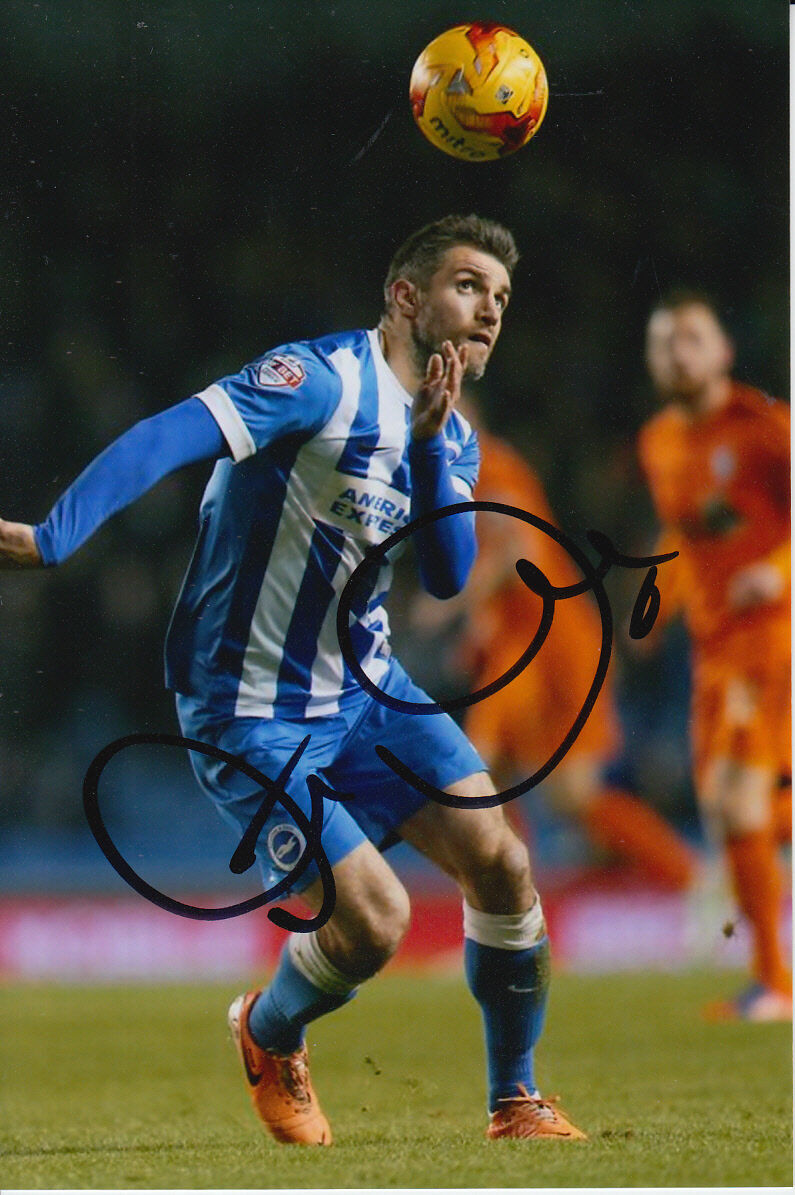 BRIGHTON HAND SIGNED AARON HUGHES 6X4 Photo Poster painting 1.