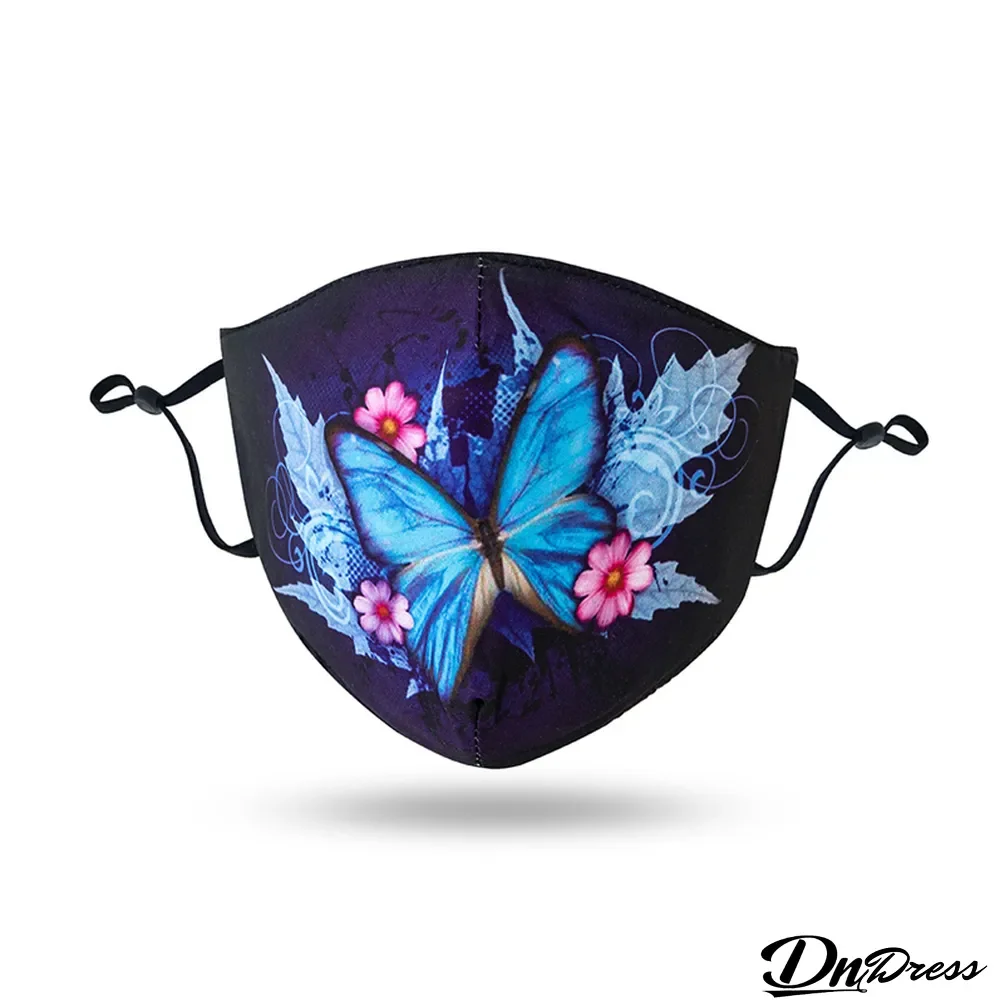 Blue Fashion Casual Print Face Protection