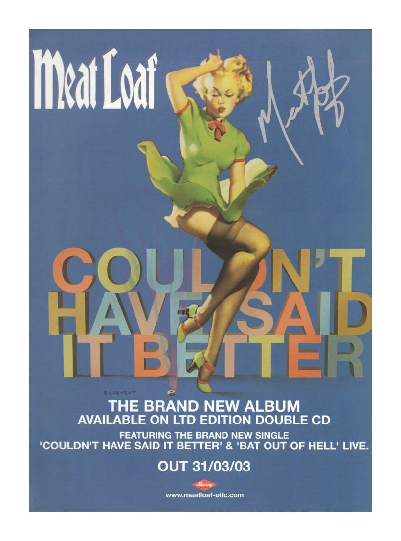 Meat Loaf Autograph Signed Photo Poster painting Print