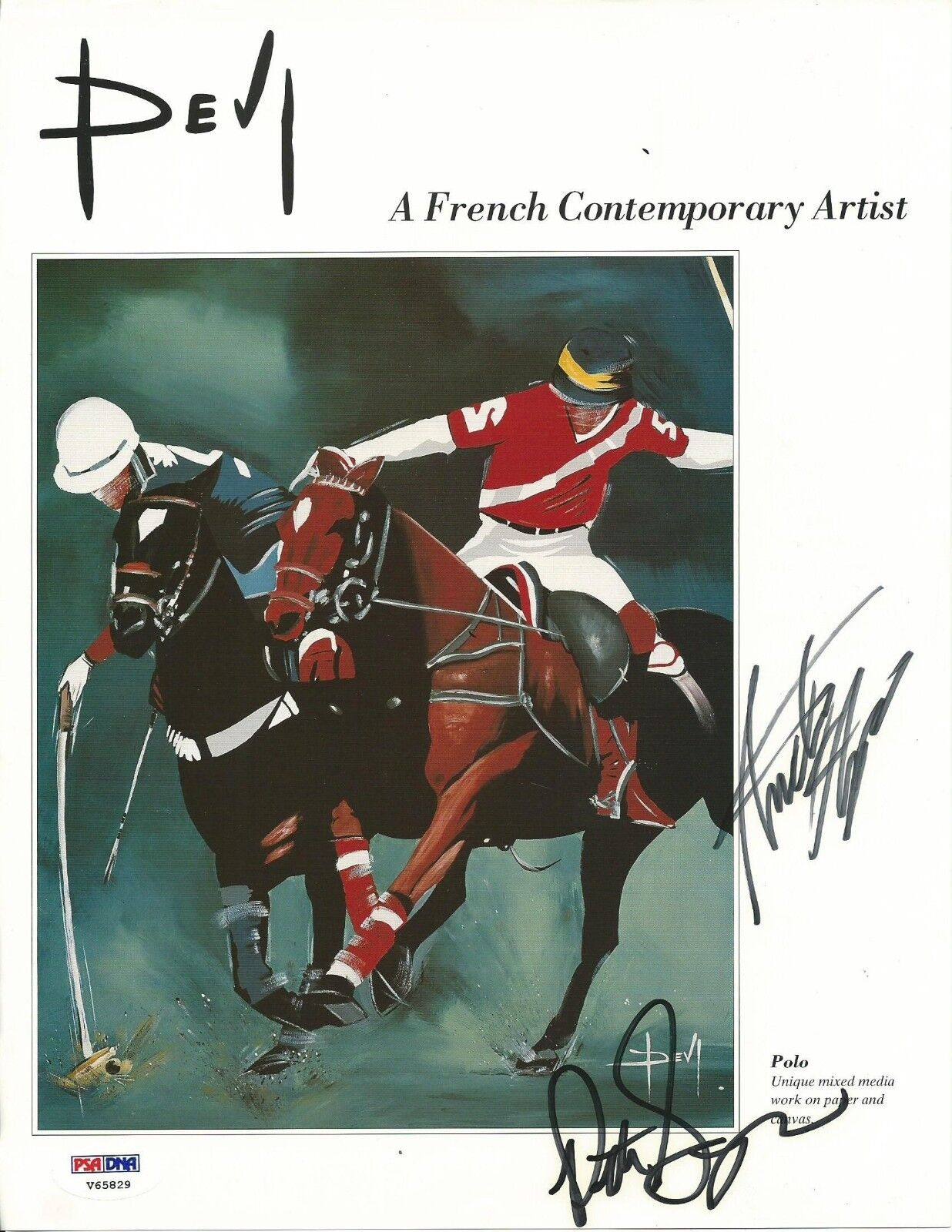 Pete Sampras & Andre Agassi Signed Devi Artist Magazine Photo Poster painting Page PSA/DNA COA