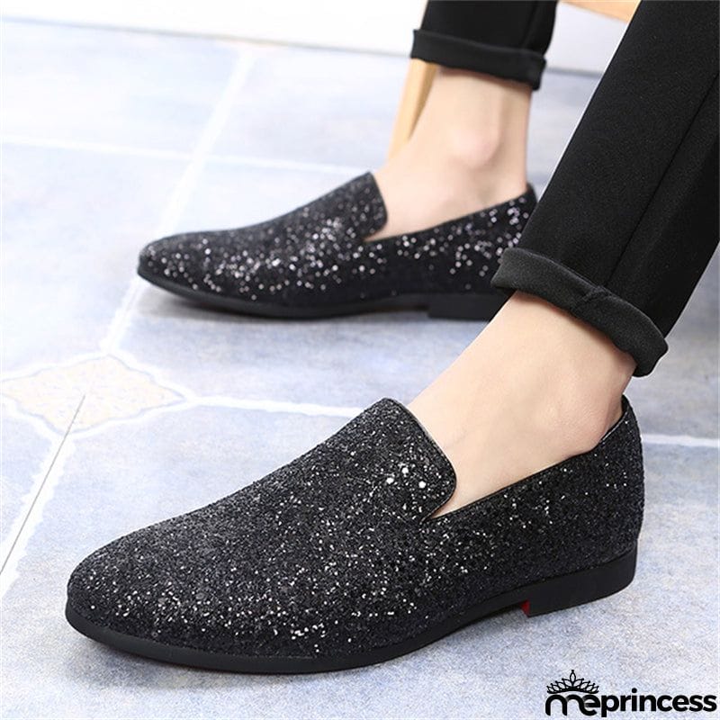 Men's Fashion Glitter Party Dress Shoes