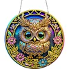 Diamond Painting Single-sided Owl Pendant for Home Garden