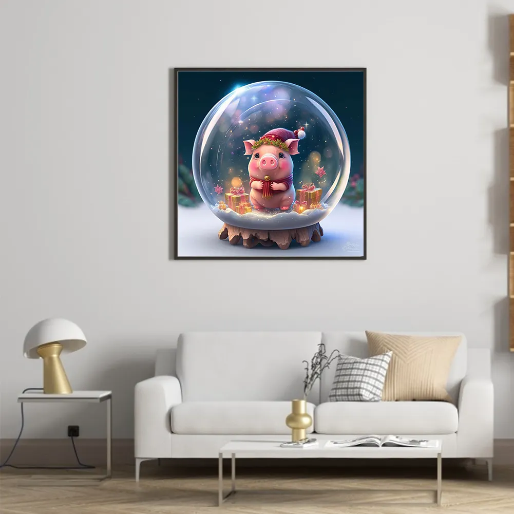 DIY Paint By Number 40*40cm - Crystal Ball-Pig