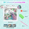 Diamond Painting-DIY Crystal Rhinestone Pink and White Peacock