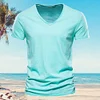 Gioiacombo&trade; 2022 T-shirt a maniche corte con scollo a V tinta unita da uomo nuovi