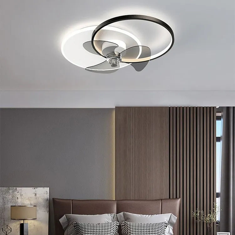 Arisha ceiling fan with lighting 2-ring, 2 colors, &empty;60CM