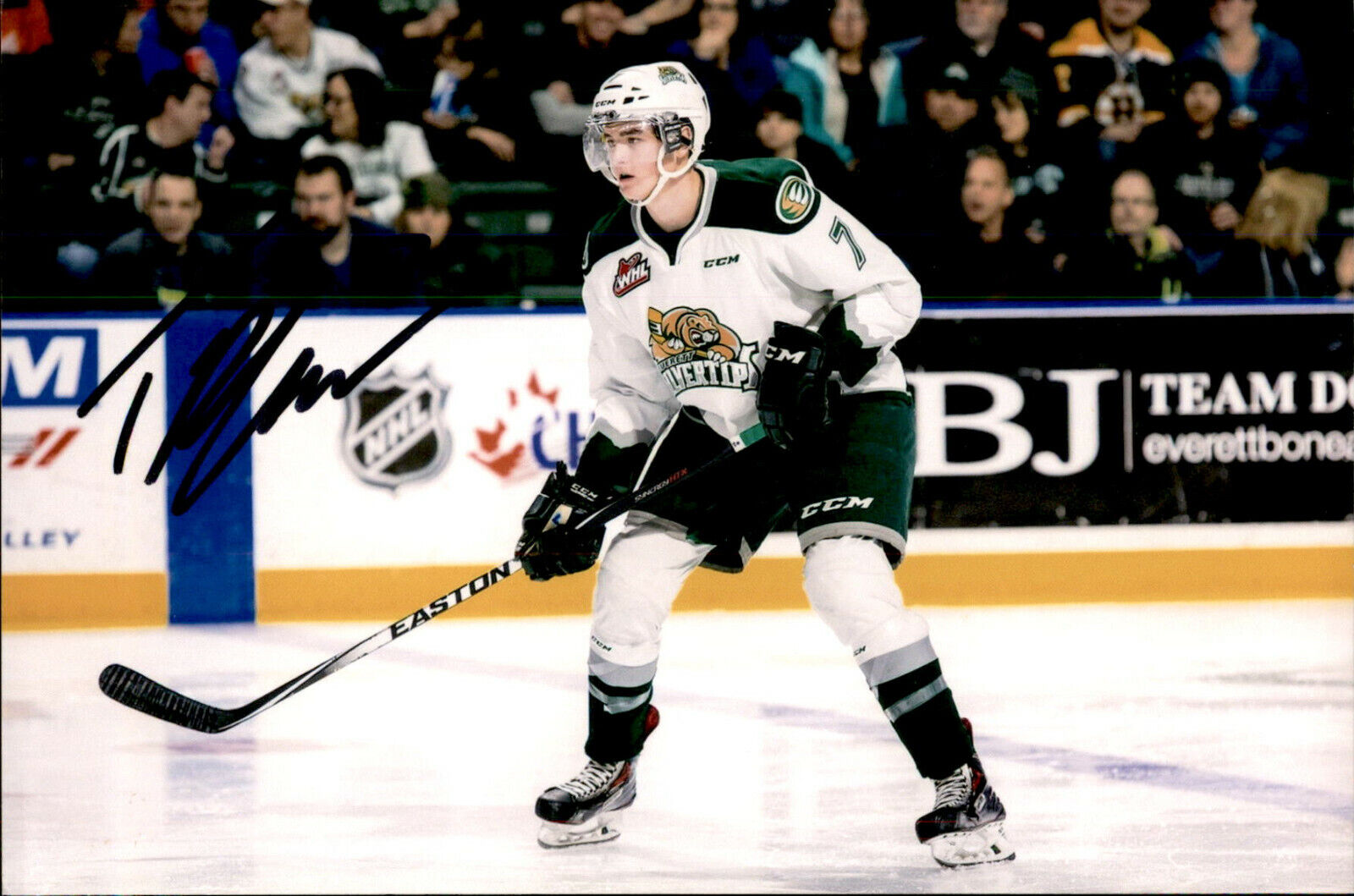 Tristen Pfeifer SIGNED 4x6 Photo Poster painting EVERETT SILVERTIPS